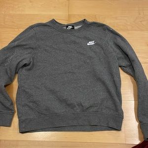 gray nike crewneck